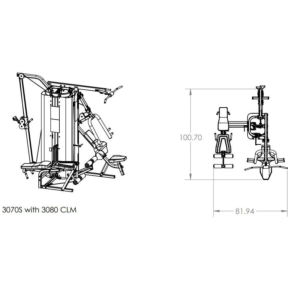Inflight Fitness Vanguard 2-stack w/Cable Column